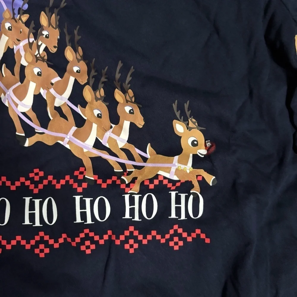 Rudolph Red Nosed Reindeer Light Up Ugly Christmas Sweater NEW Men Red Black